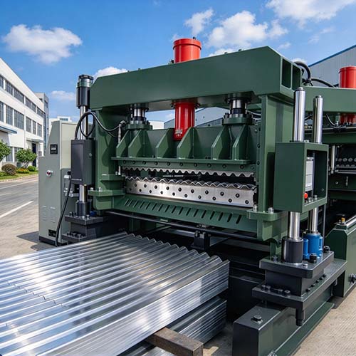 Maquina de curvamento de chapas de silo para painéis ondulados galvanizados