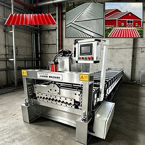 Corrugated Roofing Sheet Forming Machine for Industrial Steel Roof Production and Large-Scale Construction Material Manufacturing