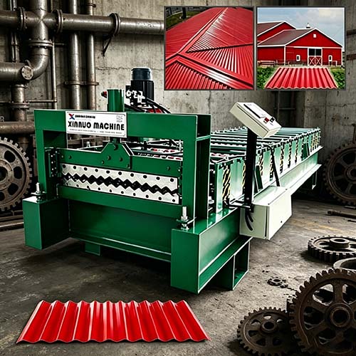 Industrial Corrugated Sheet Rolling Machine for High-Volume Roofing Panel Manufacturing and Steel Production Lines